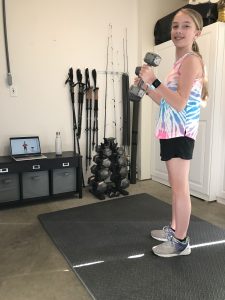 Washougal Middle School Gracie Perry 6th grade JMS with weights