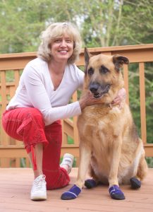 Terri Entler with her shepherd Jake
