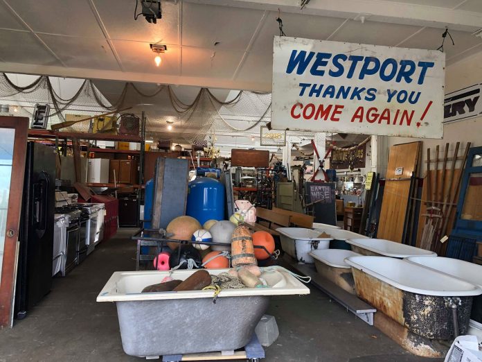 Earthwise salvage Westport sign Earthwise salvage Westport sign